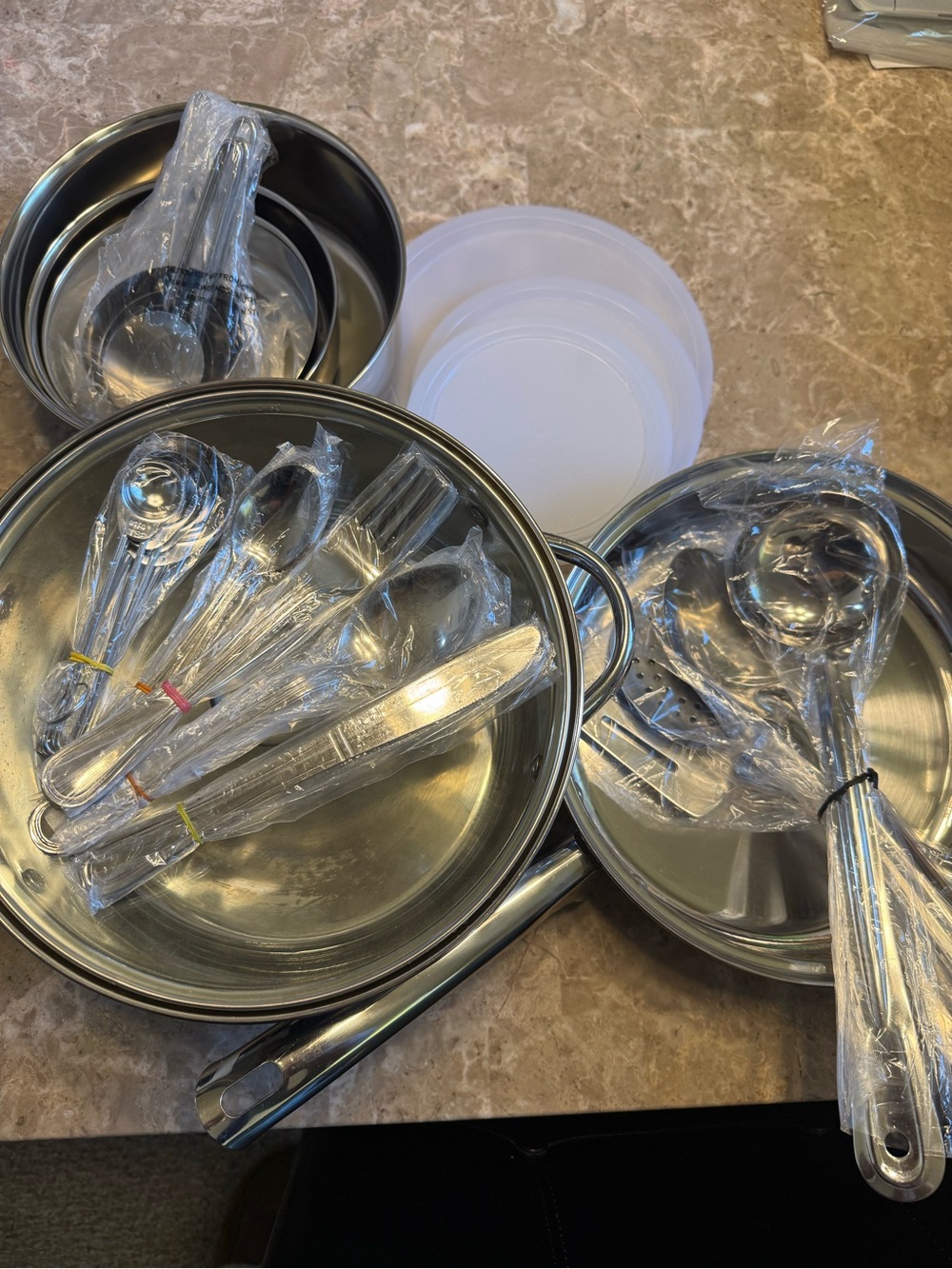 Stainless Steel Cookware & Utensil Set - Silver